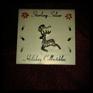 Sterling silver reindeer charm